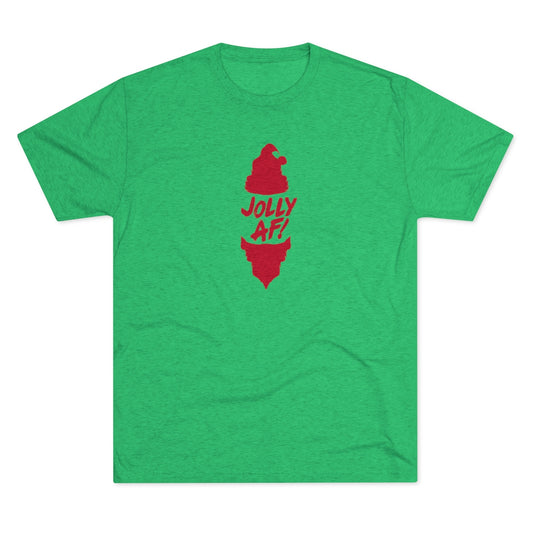 JOLLY AF-Hat-Beard-Unisex Tri-Blend Crew Tee