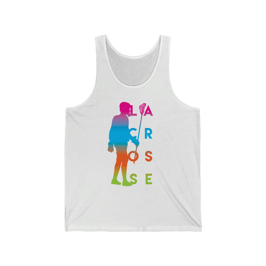 COLOR FADE_PLAYER_LACROSSE (stacked)-Unisex Jersey Tank