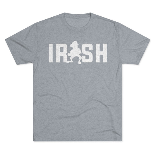 IRISH MAN™ ORIGINAL LOGO-white-Unisex Tri-Blend Crew Tee