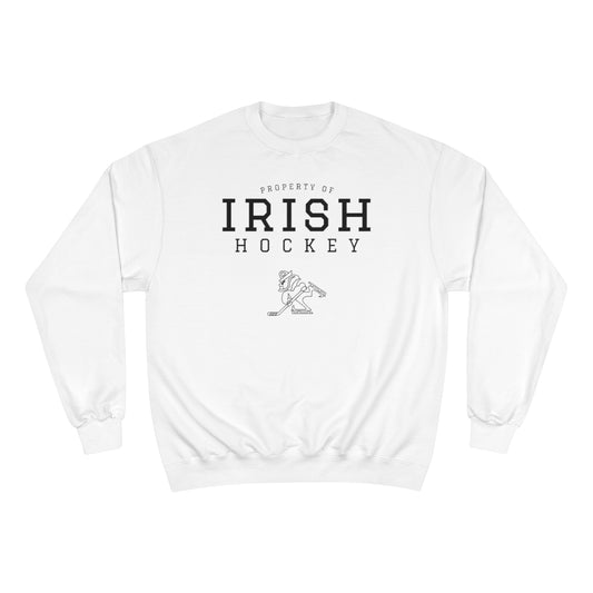 PROPERTY OF IRSH HOCKEY_SKATER LOGO_Black/White collection-Champion Sweatshirt