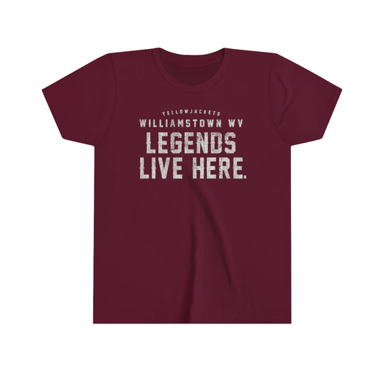 (front/back)LEGENDS LIVE HERE_MASCOT-Youth Short Sleeve Tee