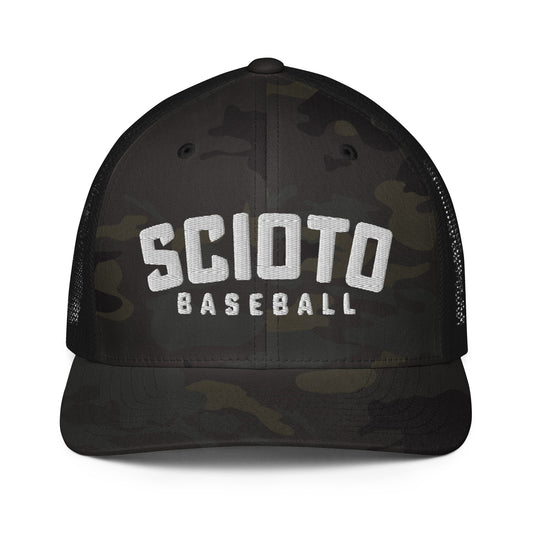 SCIOTO (arched) BASEBALL_CAMO-Closed-back trucker cap