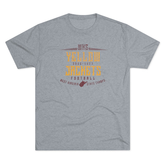 WHS YELLOW JACKETS 2022-2023-Distressed-Unisex Tri-Blend Crew Tee