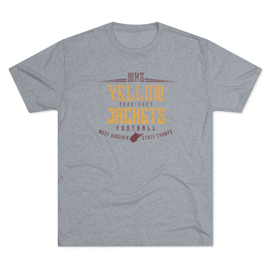 WHS YELLOWJACKETS 2022-2023-Distressed-Unisex Tri-Blend Crew Tee