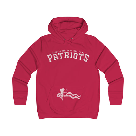 PATRIOTS ARCH_MASCOT FEATURE ON POCKET-Girlie College Hoodie