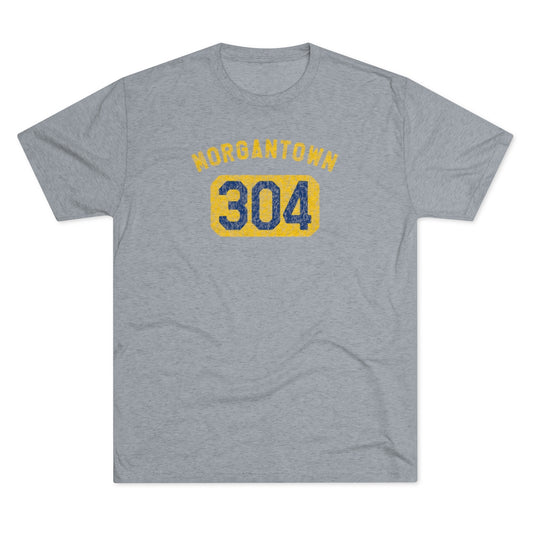 MORGANTOWN 304-Unisex Tri-Blend Crew Tee