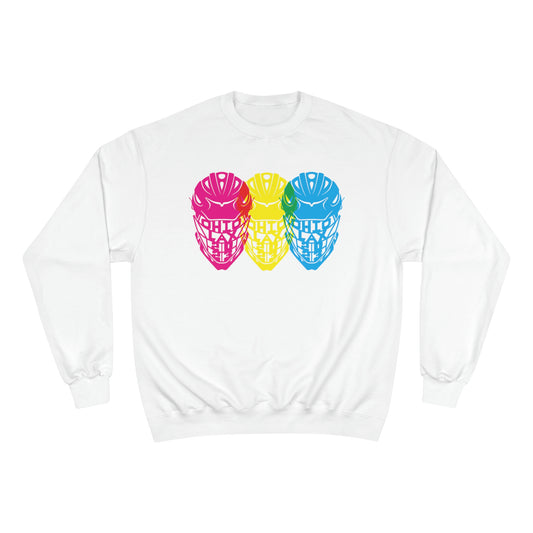HELMET TRI-COLOR (overlap)-Champion Sweatshirt