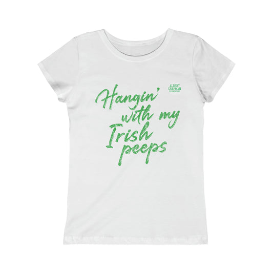 IRISH PEEPS Girls Princess Tee- ALBERT CHAPMAN ELEMENTARY Medallion