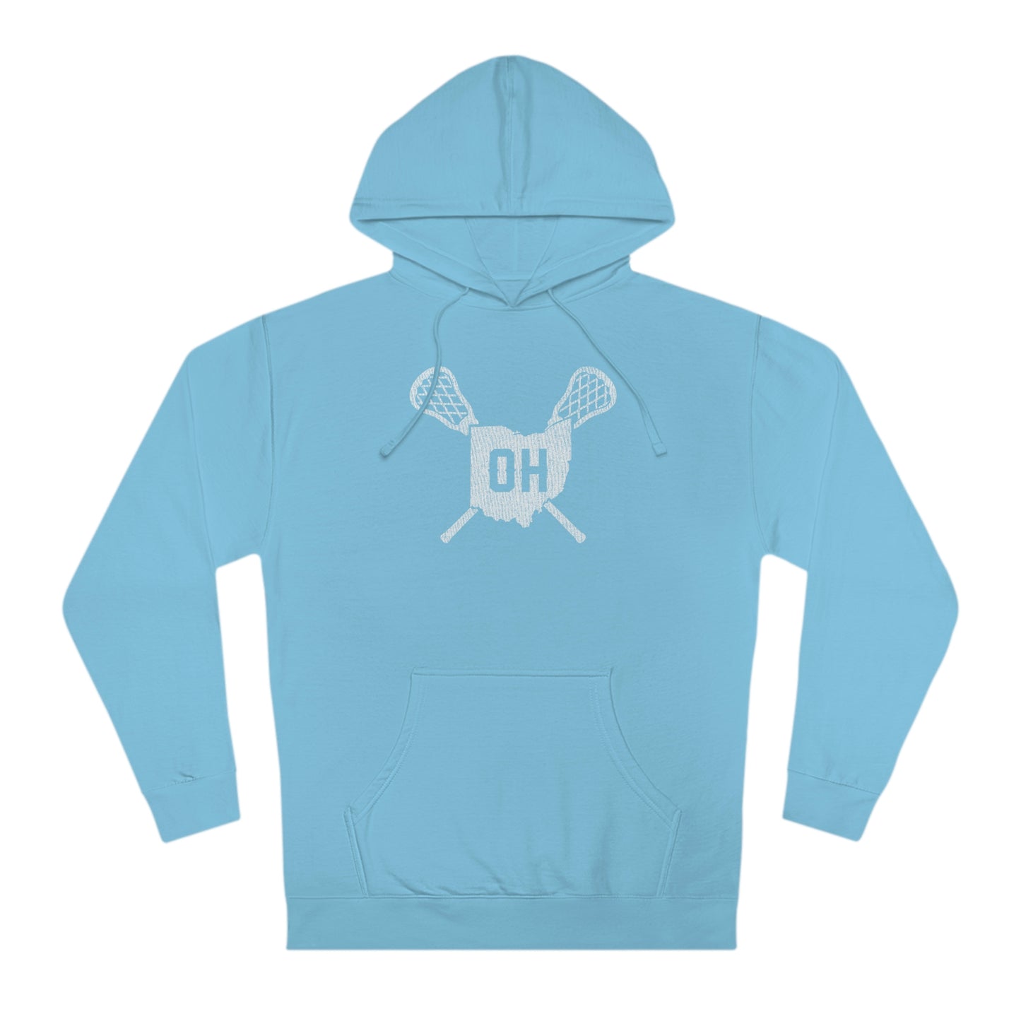 (back) 23 OH LAX HELMET-OH KNOCKOUT STICKS-Unisex Hooded Sweatshirt