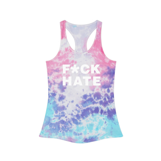 F*CK HATE-Tie Dye Racerback Tank Top