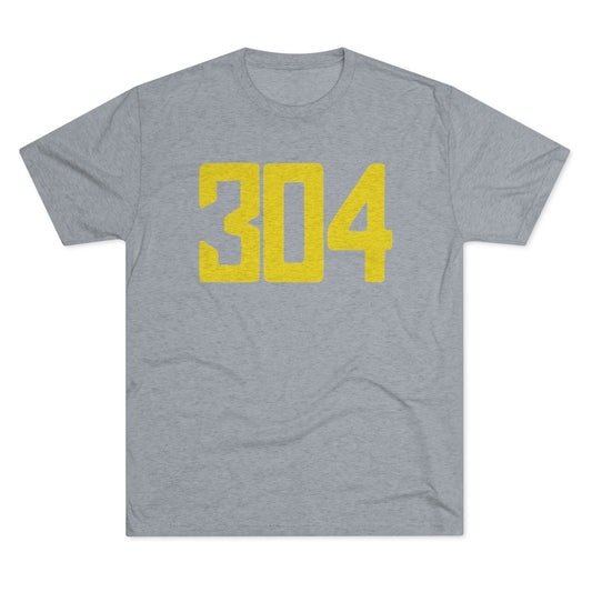 304 Area Code-Men's Tri-Blend Crew Tee