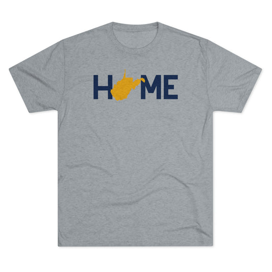 HOME_WV STATE SHAPE SUBSTITUTION-Unisex Tri-Blend Crew Tee