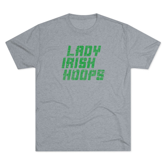 LADY IRISH HOOPS-Unisex Tri-Blend Crew Tee