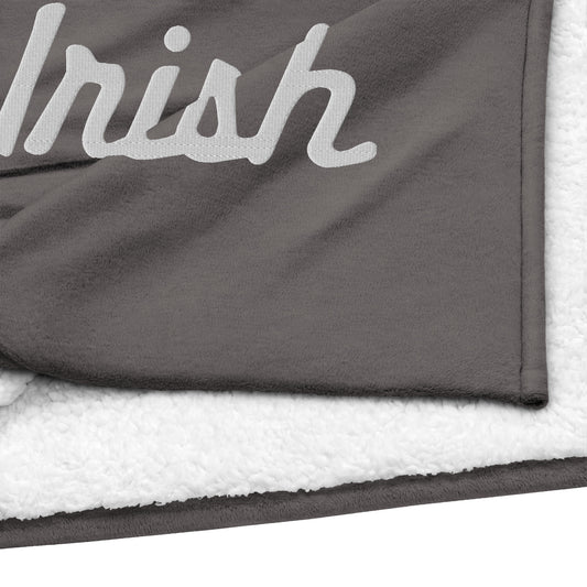 IRISH-embroidered-Premium sherpa blanket
