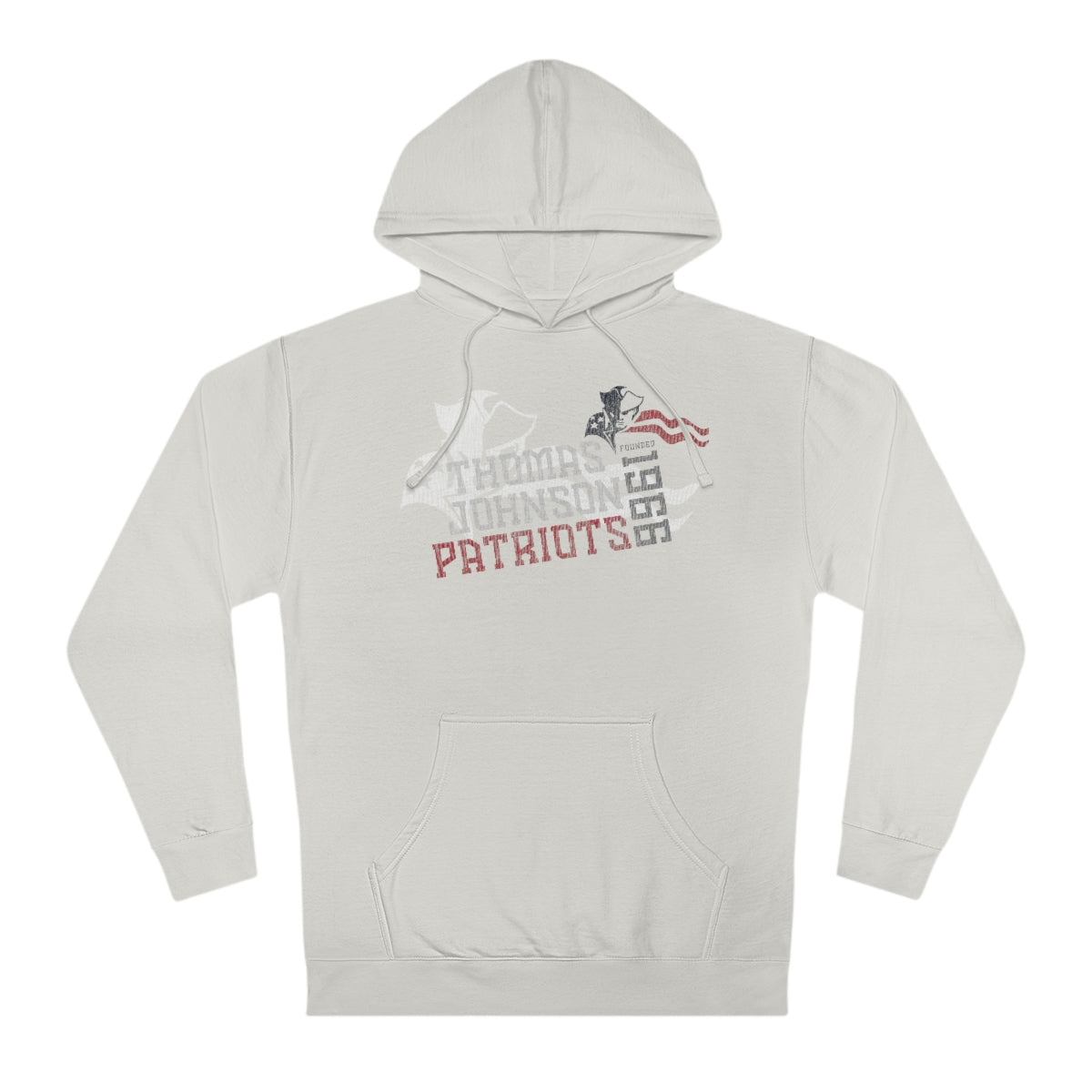 OVERPRINT SERIES-TJ PATRIOTS-FOUNDED 1966-MASCOT-Unisex Hooded Sweatshirt