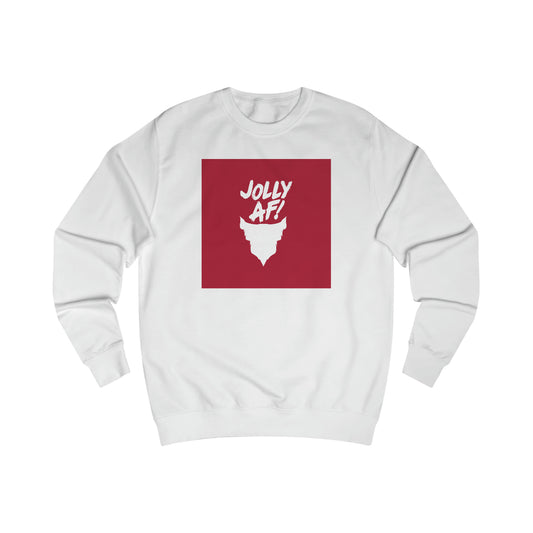 JOLLY AF SANTA BEARD(red block)-Men's Sweatshirt