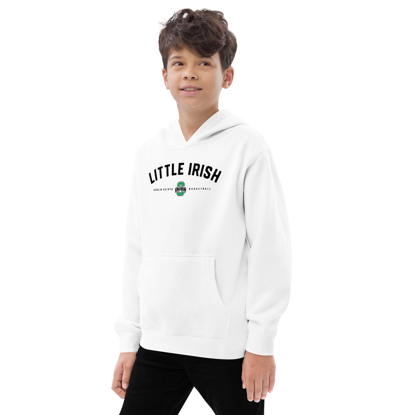 LITTLE IRISH_SCIOTO logo-Kids fleece hoodie
