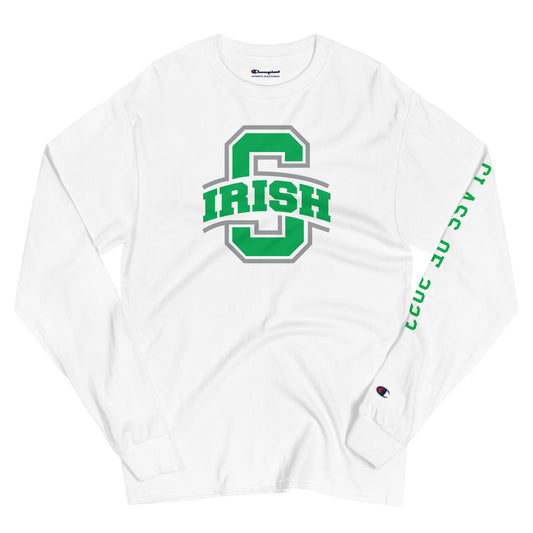 SCIOTO LOGO(front)_CLASS OF 2023(left sleeve)-Men's Champion Long Sleeve Shirt