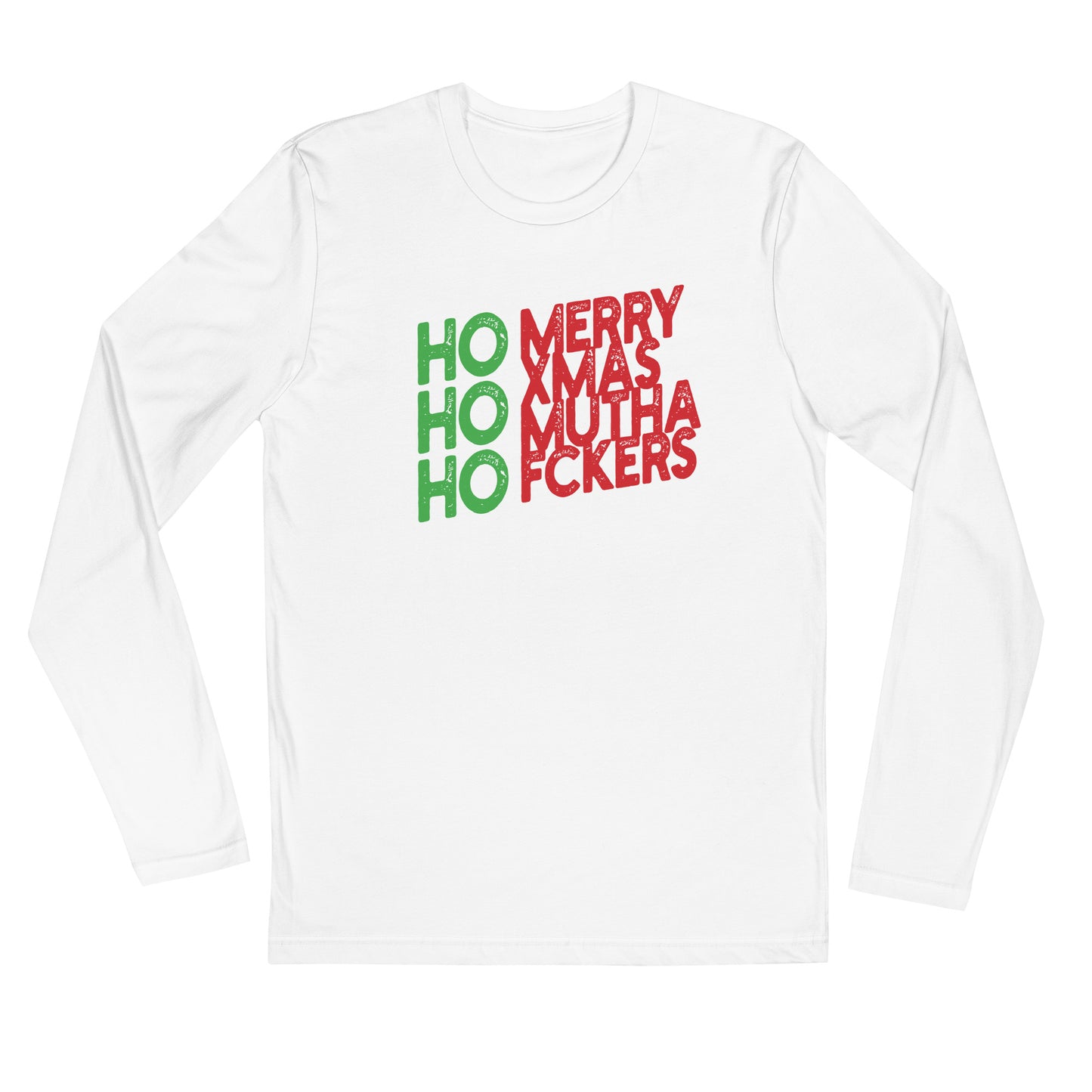 MERRY XMAS MUTH F*CKERS-Long Sleeve Fitted Crew