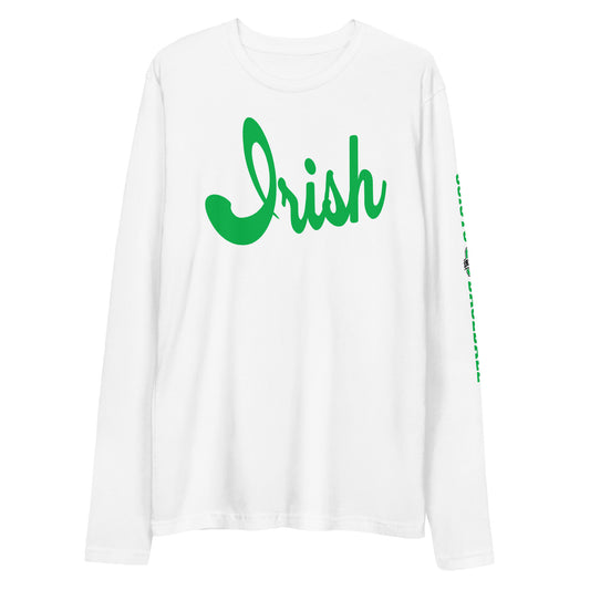 IRISH_script-SCIOTO BASEBALL_LOGO (sleeve)-Long Sleeve Fitted Crew