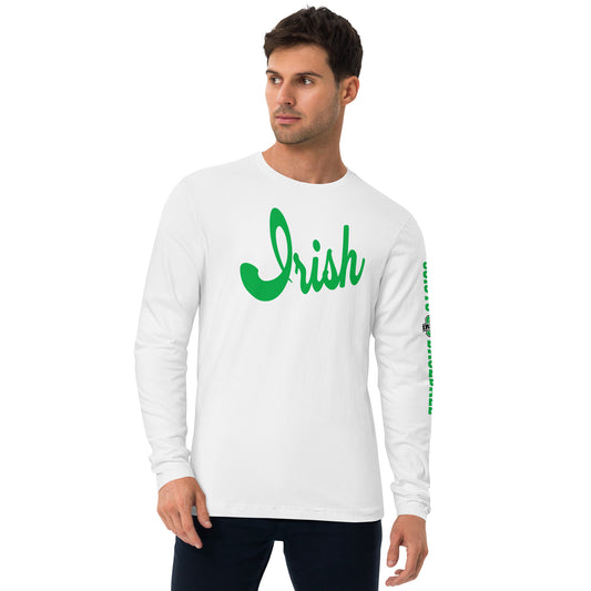 IRISH_script-SCIOTO BASEBALL_LOGO (sleeve)-Long Sleeve Fitted Crew