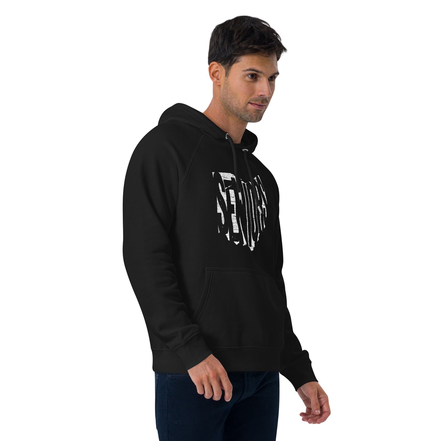 SENIORS (knockout) OH STATE SHAPE-Unisex eco raglan hoodie