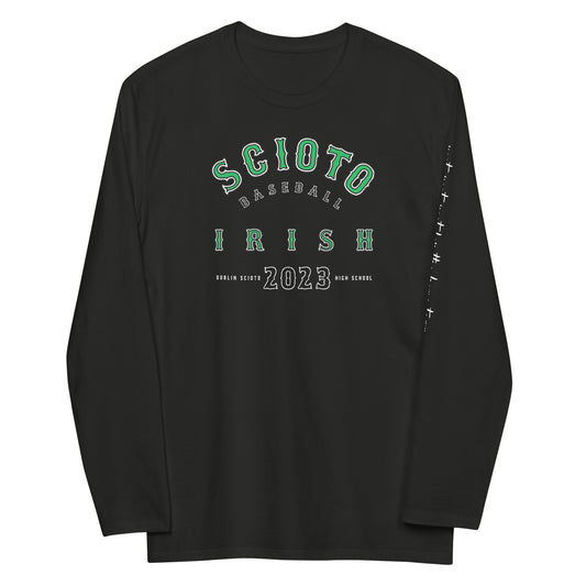 SCIOTO_ARCHED_IRISH BASEBALL_ROOT, ROOT, ROOT... (sleeve) Unisex fashion long sleeve shirt