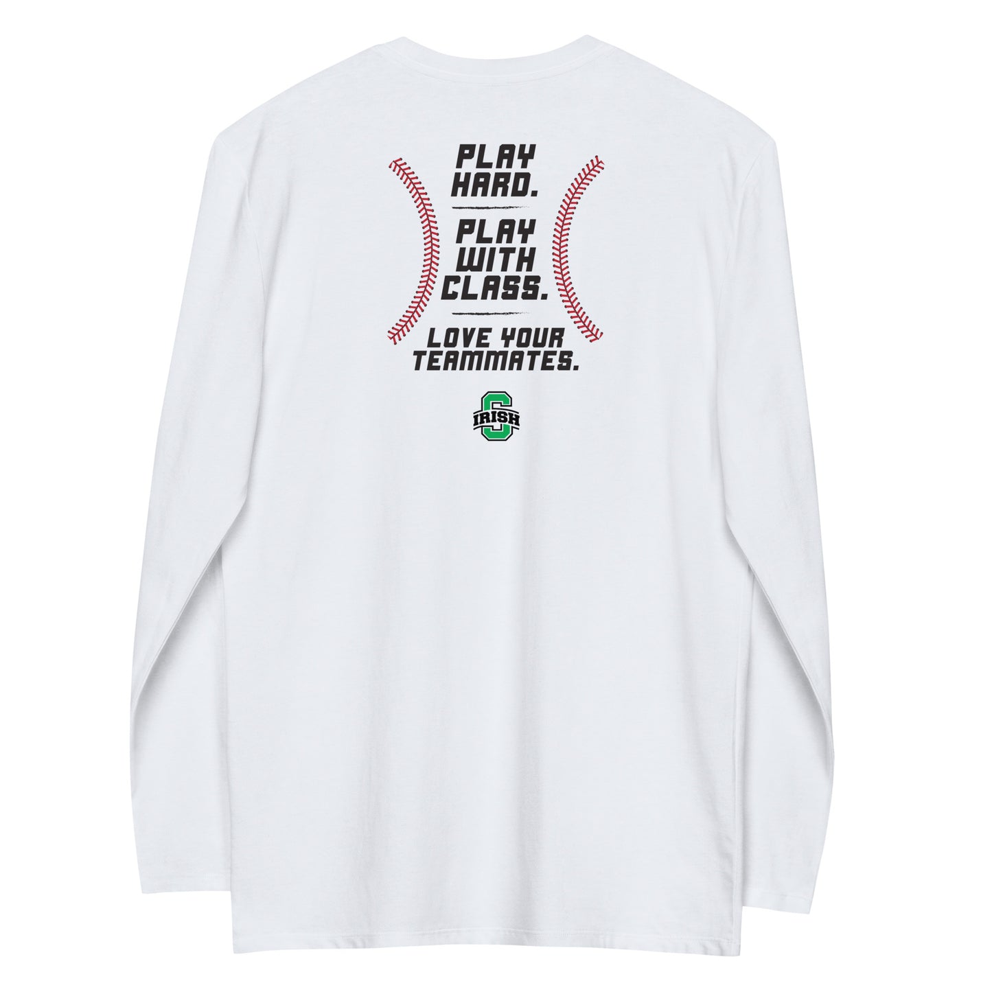 IRISH_SCRIPT_TEAM MOTTO (back)-Unisex fashion long sleeve shirt