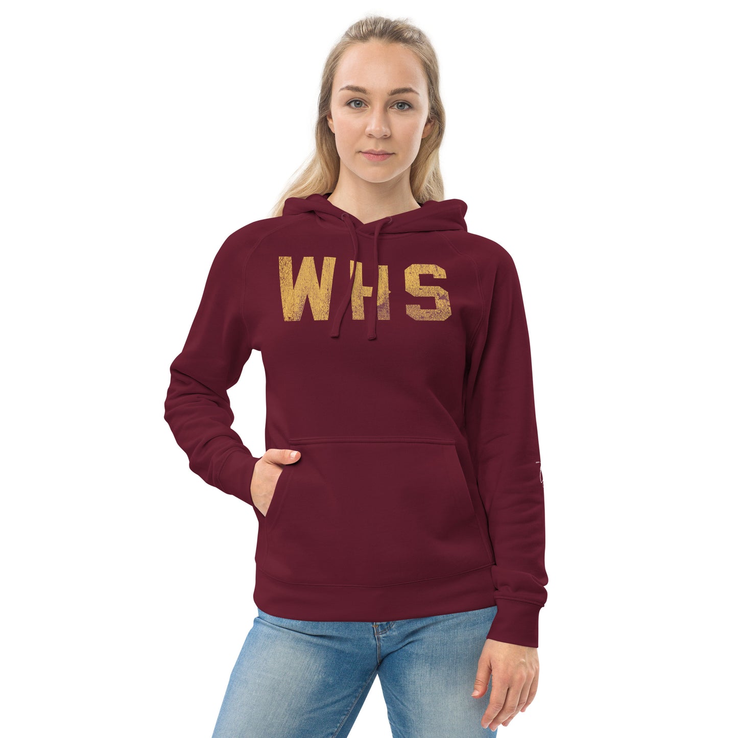 WHS_MASCOT(sleeve)-Unisex kangaroo pocket hoodie