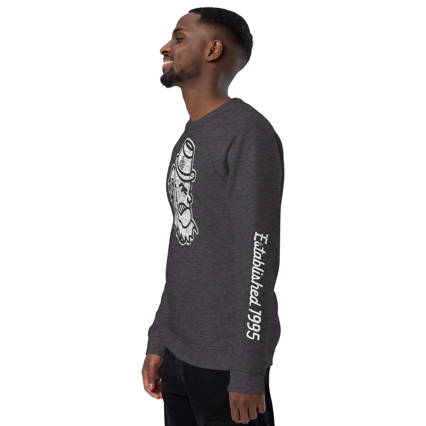 MASCOT_Established 1995 sleeve-Unisex organic raglan sweatshirt