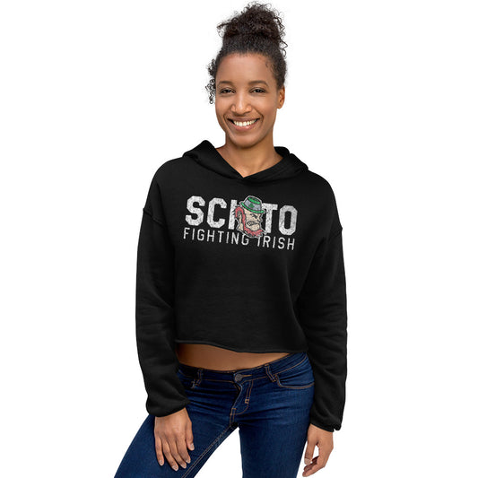 SCIOTO FIGHTING IRISH_MASCOT-Crop Hoodie